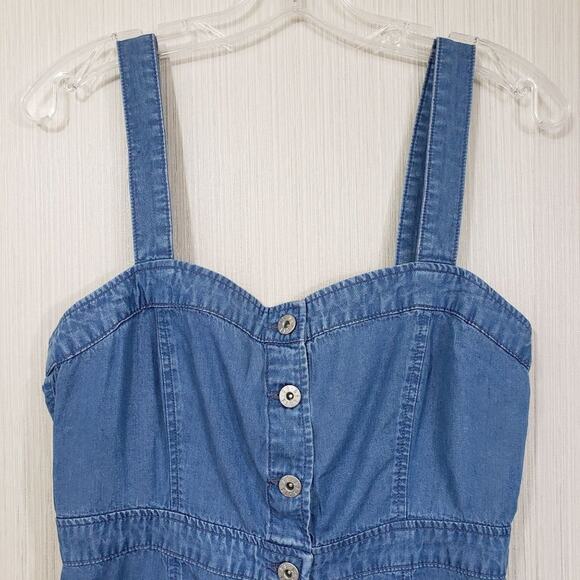 BB Dakota NWT button front jumper bustier style chambray dress woman's size 6 - Picture 10 of 10